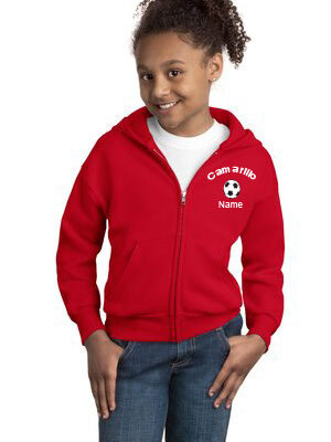Full-Zip All-Star Youth Hood Sweatshirt - Red