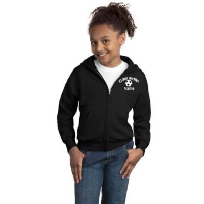 Full-Zip All-Star Youth Hood Sweatshirt - Black