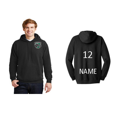 CCU Hooded Sweatshirt w/Badge, Name & Number - Black