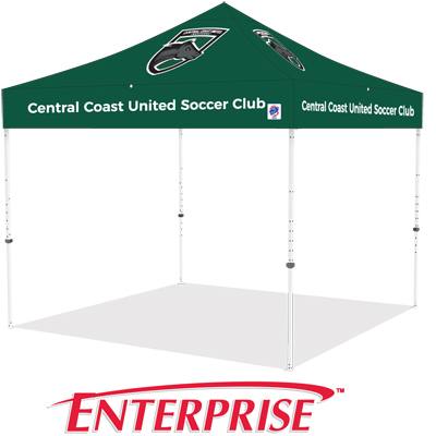 CCU Enterprise Canopy 10 x 10 Forest Top w/Central Coast Logo