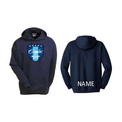 Hooded Eagles Sweatshirt w/Badge & Name on Back (Color Options)