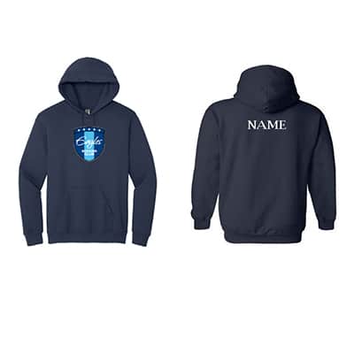 Hooded Sweatshirt w/Eagles Badge & Name on Back (Color Options)