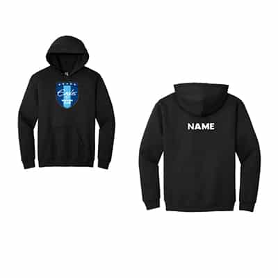 Hooded Sweatshirt w/Eagles Badge & Name on Back (Color Options) - Image 2