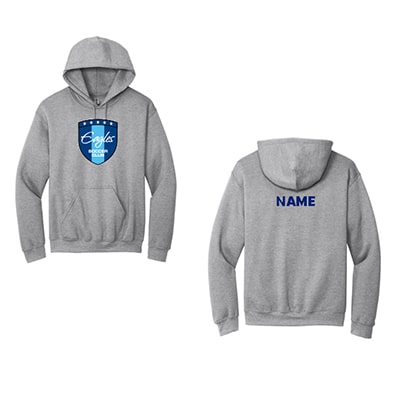 Hooded Sweatshirt w/Eagles Badge & Name on Back (Color Options) - Image 3