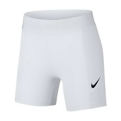 white nike biker shorts