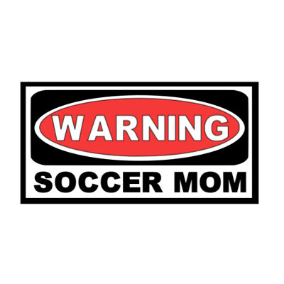 Warning Soccer Mom Window Sticker