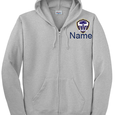 conejo valley united hooded sweatshirt zip steel light