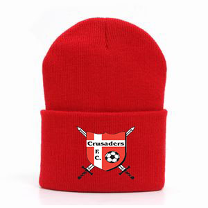 Crusaders Long Beanie w/Badge - Red