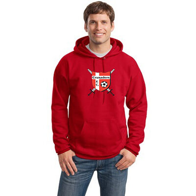Crusaders Badge Hooded Sweatshirt w/Logo - Red
