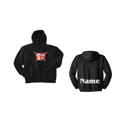 Crusaders Badge and Name - Hooded Sweatshirt w/Logo - Black