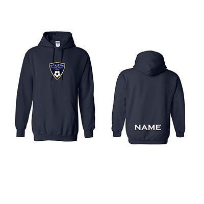 Eclipse Badge Hooded Sweatshirt with Player Name- Navy