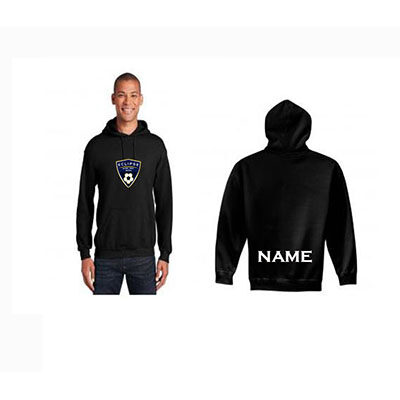 Eclipse Badge Hooded Sweatshirt with Player Name- Black