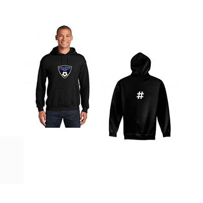 Eclipse Badge Hooded Sweatshirt with Player Number- Black