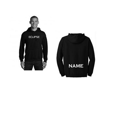 Eclipse Hooded Sweatshirt with Player Name- Black