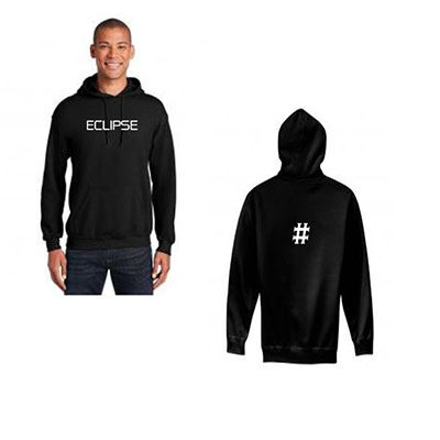 Eclipse Hooded Sweatshirt with Player Number- Black