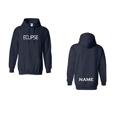 Eclipse Hooded Sweatshirt with Player Name- Navy