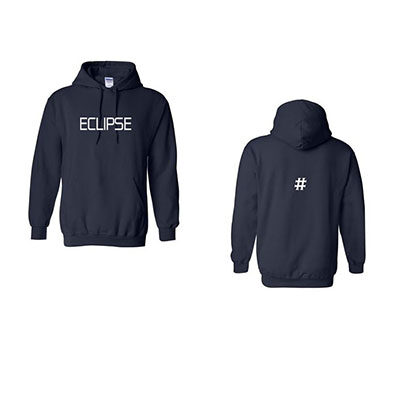 Eclipse Hooded Sweatshirt with Player Number- Navy