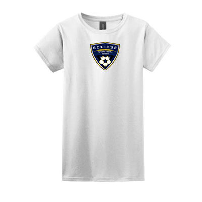 Gildan Women's T-shirt w/ Eclipse badge- White
