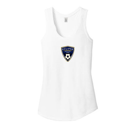 Women’s Perfect Tri Racerback Tank-Eclipse Badge- White