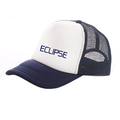 Eclipse Trucker Hat- White/ Navy