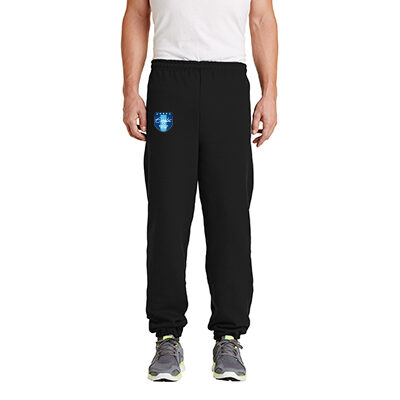 Gildan Sweatpants w/ Eagles Badge - Black