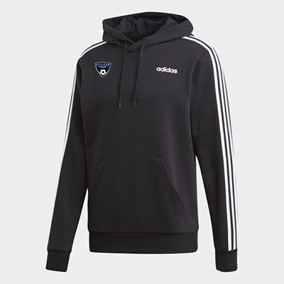ESSENTIAL 3-STRIPE HOODIE WITH ECLIPSE BADGE-BLK- Limited Stock