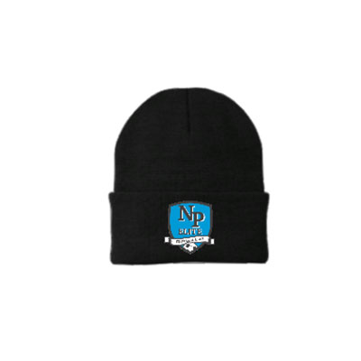 Long Beanie w/ Badge- Black