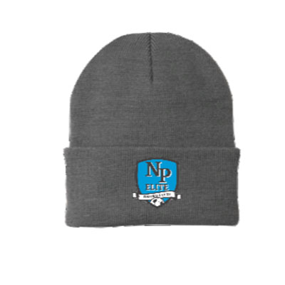 Long Beanie w/ Badge- Athletic Oxford
