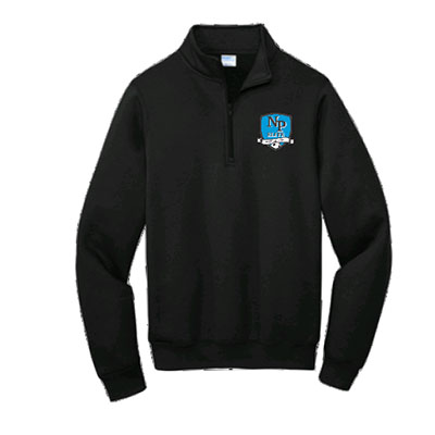 PC Core Fleece 1/4-Zip Pullover Sweatshirt w/ Badge- Black