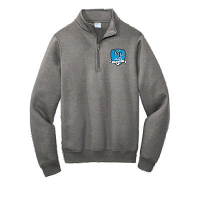 PC Core Fleece 1/4-Zip Pullover Sweatshirt w/ Badge- Graphite Heather