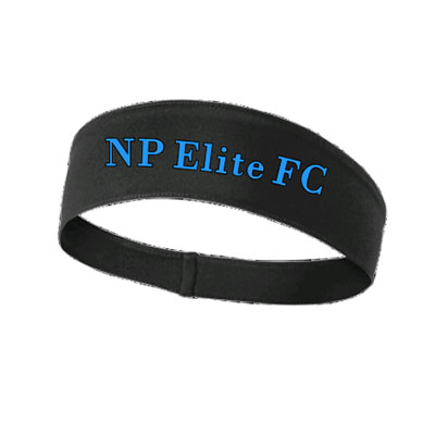 Headband w/ BLUE NP ELITE FC Word- BLACK
