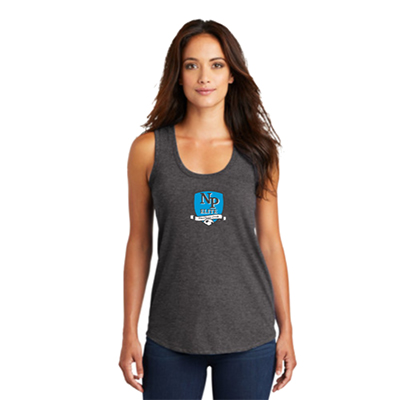 NP Elite FC Badge Tri-Racerback Tank Top- Black Heathered Grey