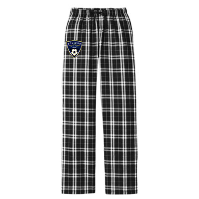 Women Plaid Pant W/ Eclipse Badge-Black