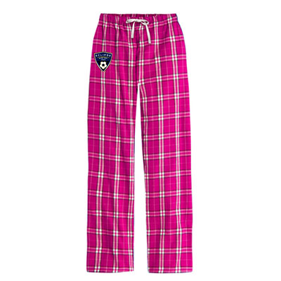 Women Plaid Pant W/ Eclipse Badge-Pink