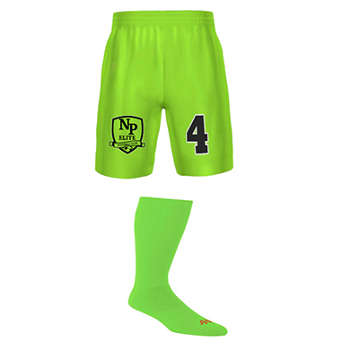 NP Elite FC Custom GK Shorts and Sock - Lime