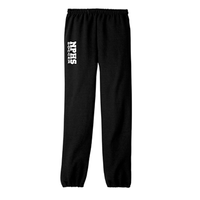 Gildan Sweatpants w/ White NPHS Soccer (Black)