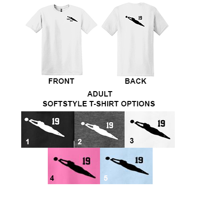Katie's Silhouette and 19- Adult Softstyle T-shirt