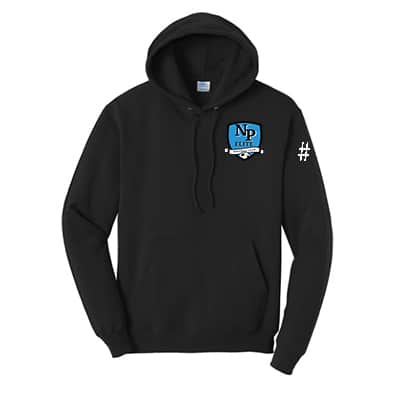 Hooded Sweatshirt w/ EMB Small NP Elite FC logo, Number on Sleeve-ATHLETE FIELD APPROVED
