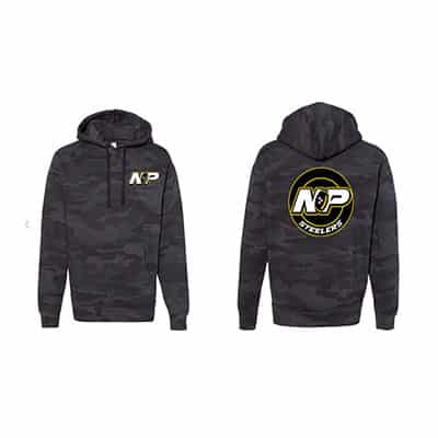 Adult 10 oz Independent Hooded Sweatshirt - Crest NP and Circle Logo