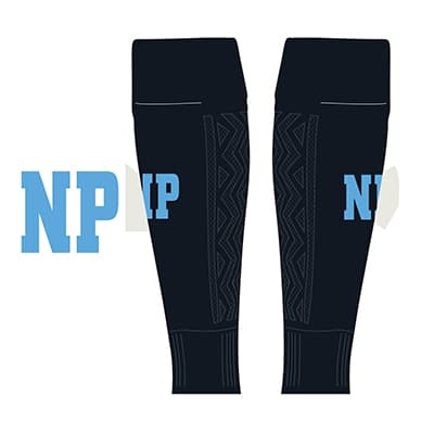 Custom NP Elite FC Calf Sleeves- BLK/BLUE
