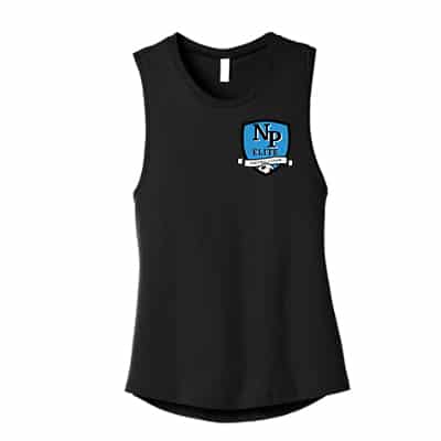 NP Elite FC Badge Women Muscle Tank Top- Color Options - Image 2