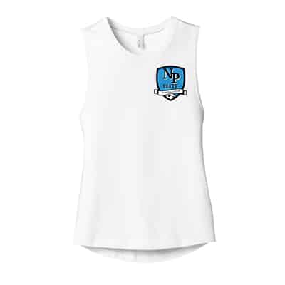 NP Elite FC Badge Women Muscle Tank Top- Color Options - Image 3
