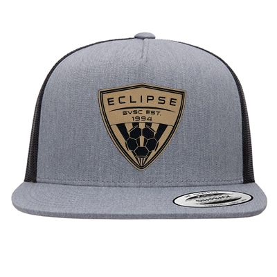 Leather Eclipse Badge Trucker Hat- (Color Options)