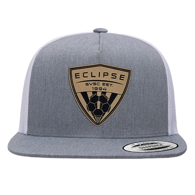Leather Eclipse Badge Trucker Hat- (Color Options) - Image 2