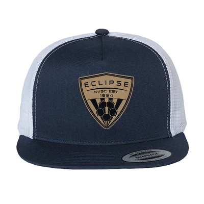 Leather Eclipse Badge Trucker Hat- (Color Options) - Image 3
