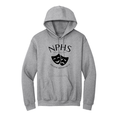Hooded Sweatshirt w/ NPHS Theatre Department Logo - (Color Options) - Image 2