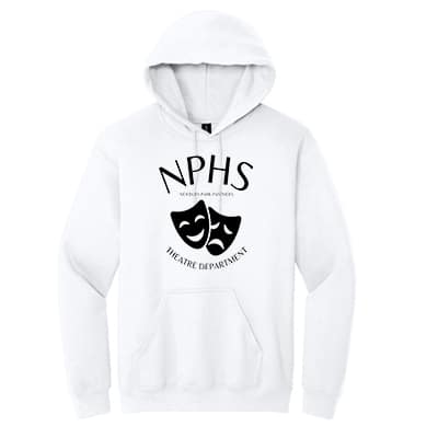 Hooded Sweatshirt w/ NPHS Theatre Department Logo - (Color Options) - Image 3