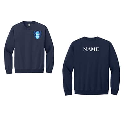 Crew Neck Sweatshirt w/Eagles Crest & Name on Back (Color Options)
