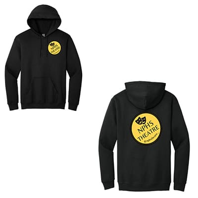 Hooded Sweatshirt w/ 2 NPHS Theatre Circle logos - (Color Options)