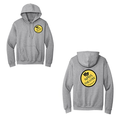 Hooded Sweatshirt w/ 2 NPHS Theatre Circle logos - (Color Options) - Image 2